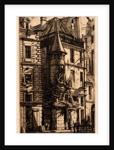House with a Turret, Weavers' Street, Paris (Tourelle de la Rue de la Tixéranderie), 1852 by Charles Meryon