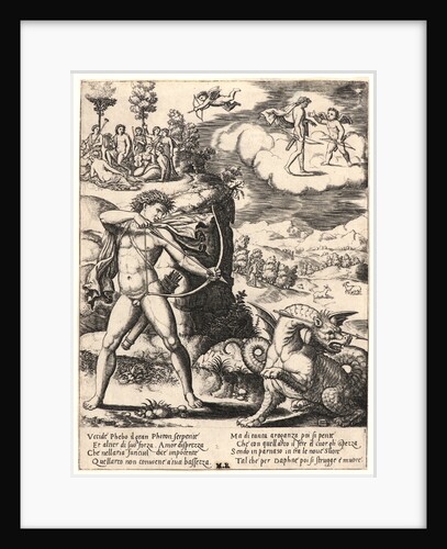 Apollo Killing the Python, 16th century by Master of the Die