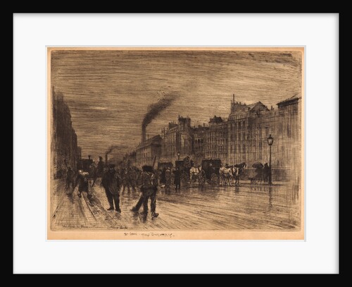 Winter Morning on the Quai (Un Quai de Paris—Matinée d'Hiver sur les Quais), 19th century by Félix Hilaire Buhot