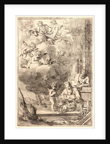 Holy Family with God the Father and Angels, 17th century by Giulio Carpioni