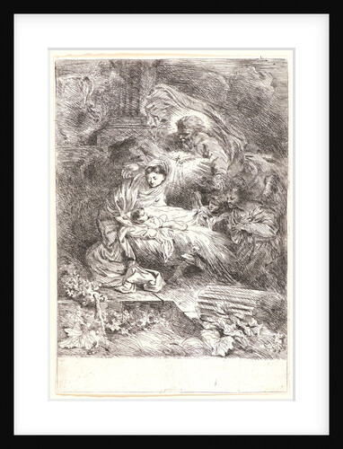 God the Father and the Holy Spirit, Watching over the Newborn Child (Dieu le père considérant son fils, nouvellement né), ca. 1645 by Giovanni Benedetto Castiglione