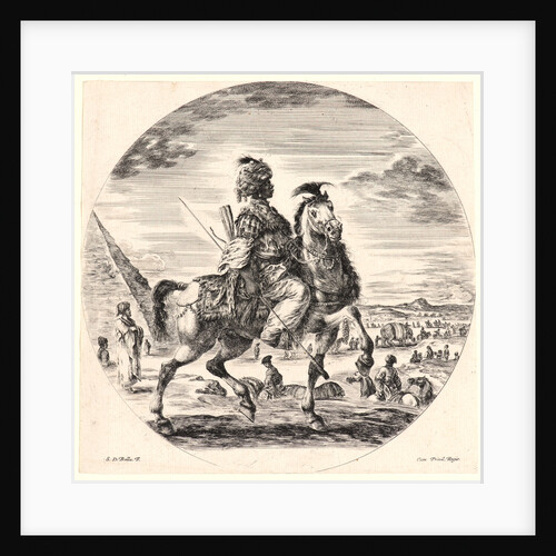 Cavalier nègre allant vers la droite, 1651 by Stefano Della Bella