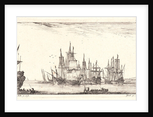 Plusieurs vaisseaux en rade, 1644 by Stefano Della Bella