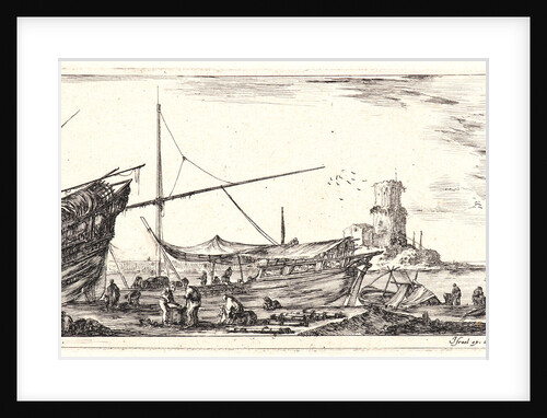 Dans un port de mer, 1644 by Stefano Della Bella