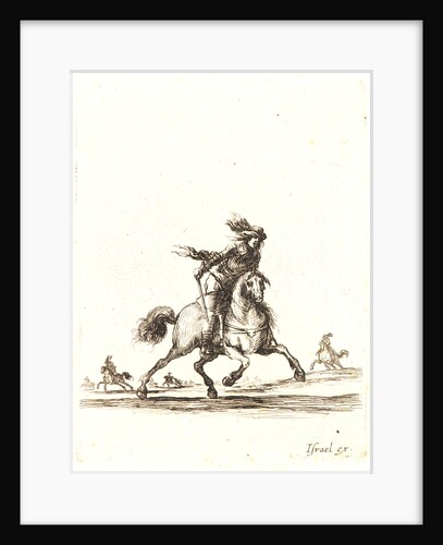 Cavalier qui court vers le devant, 1642- 1645 by Stefano Della Bella