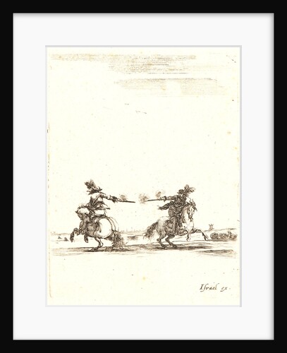 Deux cavaliers se battant au pistolet, 1642-1645 by Stefano Della Bella