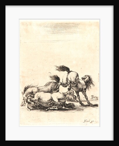Combat de plusieurs chevaux, 1642- 1645 by Stefano Della Bella