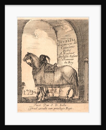 Title page for Divers exercises de cavalerie, 1642-1645 by Stefano Della Bella