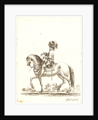 Cavalier allant au pas vers la gauche, 1642-1645 by Stefano Della Bella