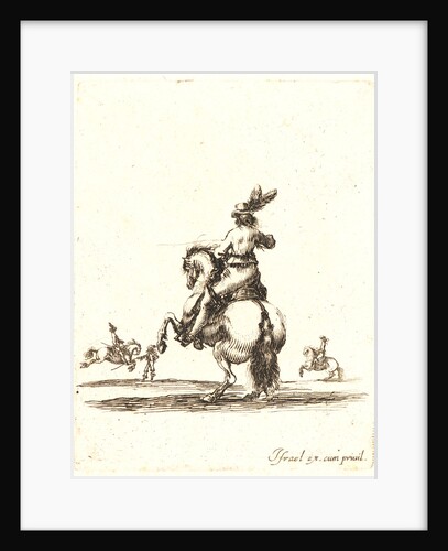 Cavalier vu par derriere, 1642-1645 by Stefano Della Bella