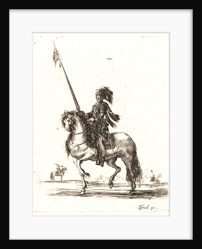 Cuirassier sur son cheval, 1642-1645 by Stefano Della Bella