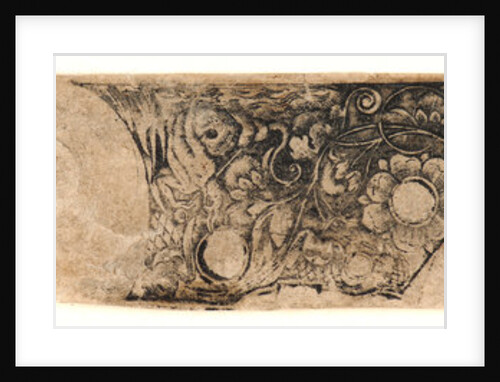 Ornament for a (Knife Sheath?), with Floral Motifs and Triton by Anonymous