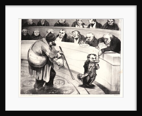 Pour un pauvre Americain, s'il vous plait, 1835 by Honoré Daumier