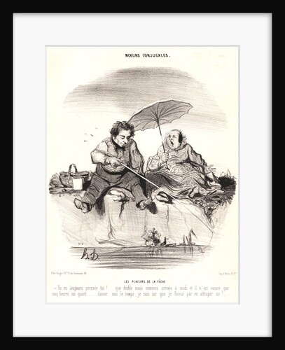 Les Plaisirs de la Pêche (The Pleasures of Fishing), 1842 by Honoré Daumier