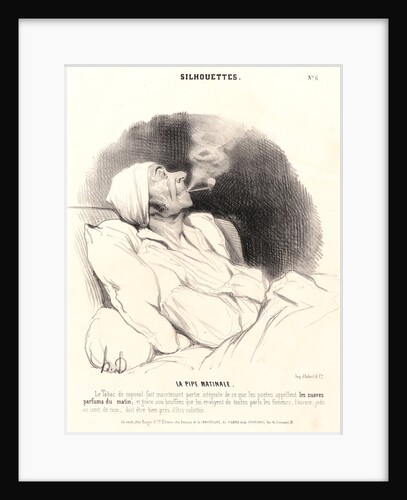 La Pipe Matinale, 1841 by Honoré Daumier