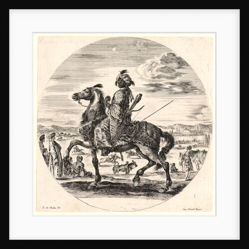 Cavalier nègre se dirigeant vers la gauche, 1651 by Stefano Della Bella