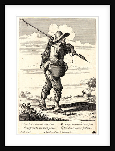 Le Nettoyeur de Puits, 17th century by Abraham Bosse