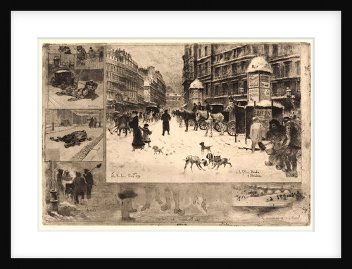 Winter in Paris (L'Hiver à Paris ou La Neige a Paris), 1879 by Félix Hilaire Buhot