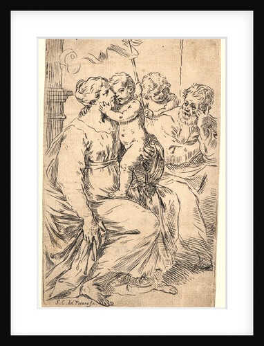 The Holy Family with St. John, 17th century by Simone Cantarini