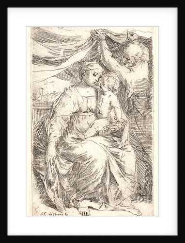 The Holy Family, 17th century by Simone Cantarini