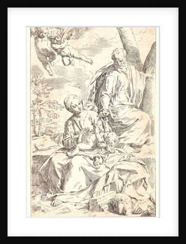 Rest in Egypt, 17th century by Simone Cantarini