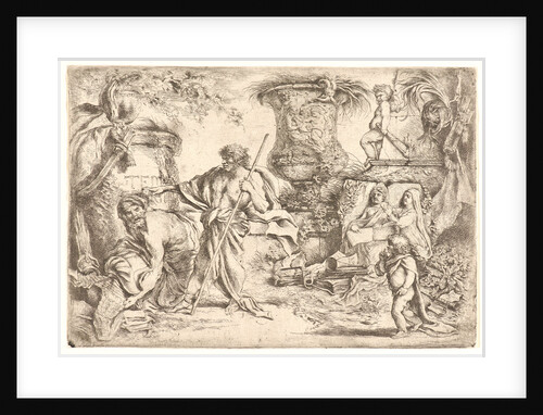 Two Men and a Child amid Ruins, 1655 by Giovanni Benedetto Castiglione