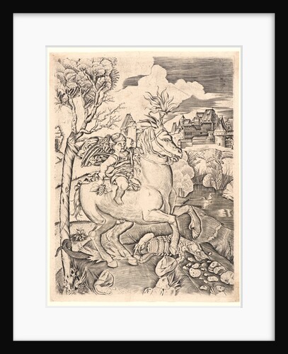 Winged Genius on Horseback, ca. 1515 by Monogrammist AF