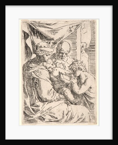 The Holy Family and St. John, 17th century by Simone Cantarini