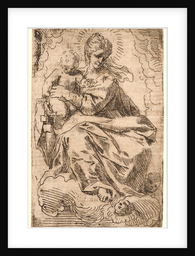 The Virgin and Child on a Cloud, 17th century by Simone Cantarini