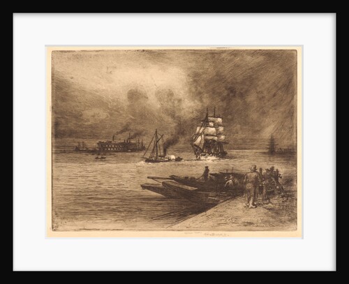 The Thames near Gravesend (Environs de Gravesend), 19th century by Félix Hilaire Buhot