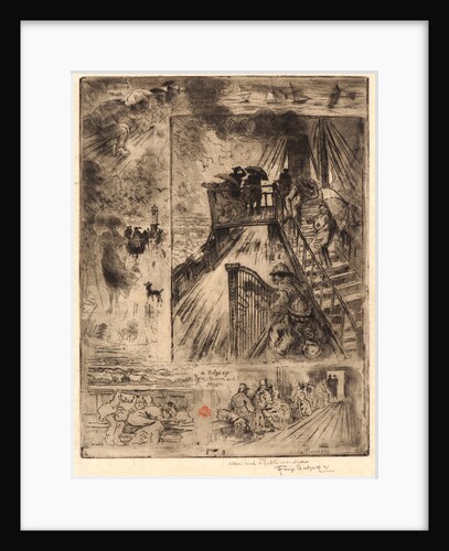 The Crossing (La Traversée), 19th century by Félix Hilaire Buhot