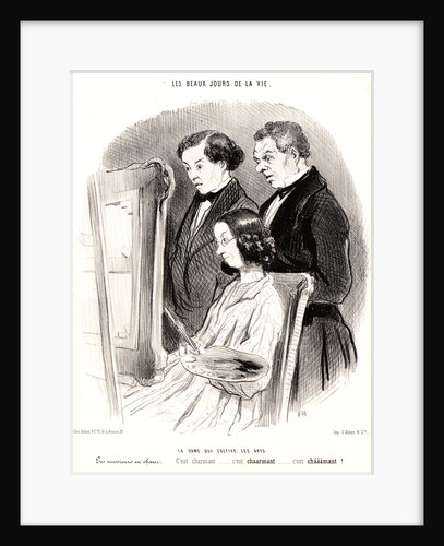 La dame qui cultive les arts, 1846 by Honoré Daumier