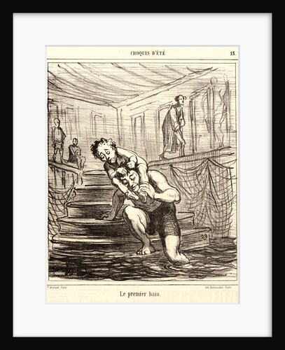Le premier bain, 1865 by Honoré Daumier