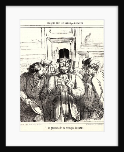 La promenade du critique influent, 1865 by Honoré Daumier