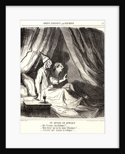 Un réveil en sursaut, 1865 by Honoré Daumier