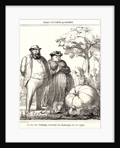 Le roi des Potirons recevant les Hommages de ses Sujets, 1865 by Honoré Daumier