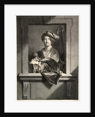 Portrait of the Painter, Hyacinthe Rigaud, 1714 by Pierre Drevet
