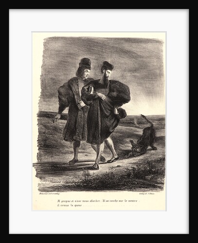 Faust, Mephistopheles, and the Water Dog (Faust, Méphistophélès et le barbet), 1828 by Eugène Delacroix