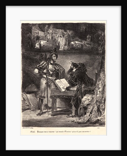 Mephistopheles Appearing to Faust (Méphistophélès apparaissant à Faust), 1828 by Eugène Delacroix