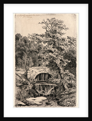 Waterfall, 19th century by Eugène-Stanislas-Alexandre Blery