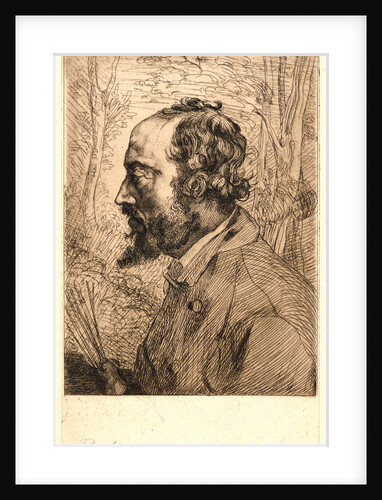 Portrait of the Painter, Charles- Francois Daubigny, 19th century by Félix Bracquemond