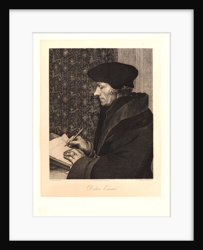 Portrait of Erasmus. Photogravure. by Félix Bracquemond