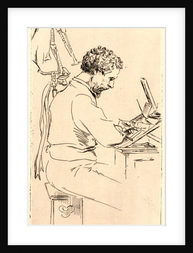 Portrait of Charles Keene, 19th century by Félix Bracquemond