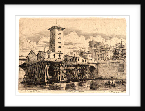 Le Pompe Notre Dame, 1852 by Charles Meryon
