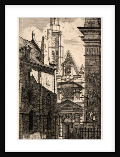 St. Etienne du Mont, 1852 by Charles Meryon