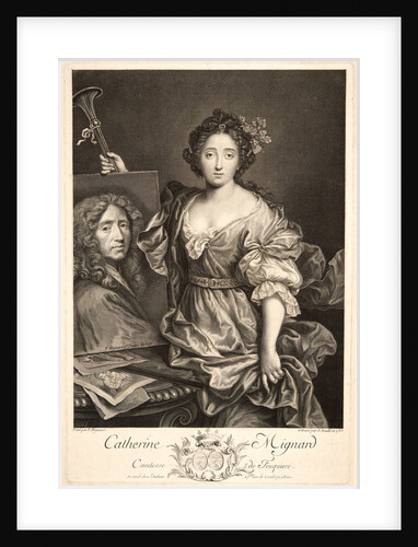 Portrait of Catherine Marguerite Mignard, Comtesse de Fouquière, Daughter of the Painter Pierre Mignard, 1735 by Jean Daullé