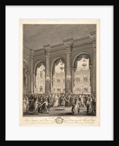 The Masked Ball, Given to the King and Queen by the City of Paris on 23 January 1782 on the Occasion of the Birth of the Dauphin, 1782 by Jean-Michel Moreau le Jeune