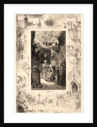Illustrations for Daudet's Lettres de Mon Moulin, Plate 4, 19th century by Félix Hilaire Buhot