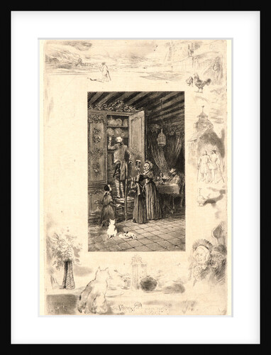 Illustrations for Daudet's Lettres de Mon Moulin, Plate 5, 19th century by Félix Hilaire Buhot