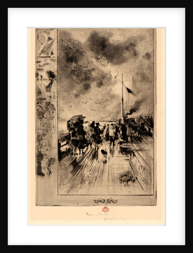 A Jetty in England (Un Jetée en Angleterre), 19th century by Félix Hilaire Buhot